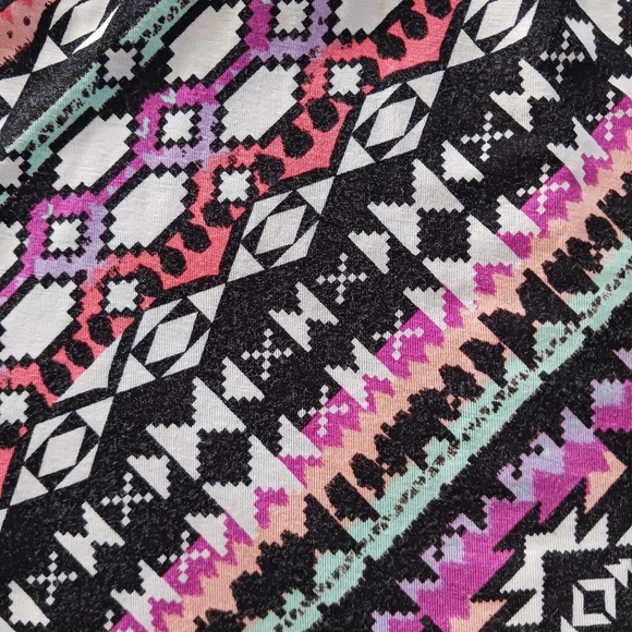 Empyre • Women Junior's Multicolor Geometric Foldable Waistband Long Max… - Picture 5 of 11